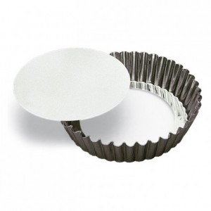 Round fluted cake mould loose bottom tin Ø100 mm (pack of 12)