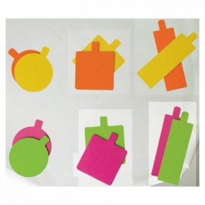 Mini reversible square anis/fushia cardboard 80 x 80 mm (200 pcs)