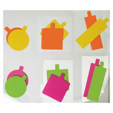 Mini reversible square orange/lemon cardboard 80 x 80 mm (200 pcs)