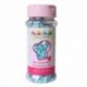 Mini flocons de neige blancs et bleus en sucre FunCakes 55 g