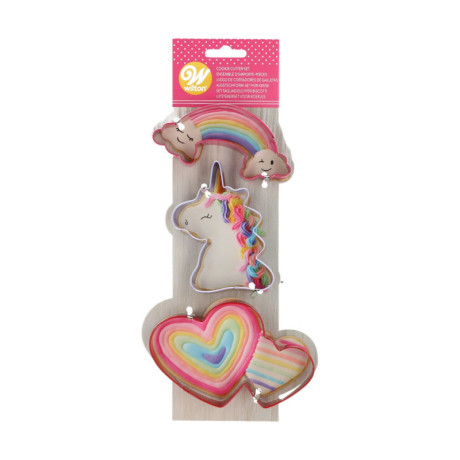 Découpoirs Wilton licorne 3 pièces