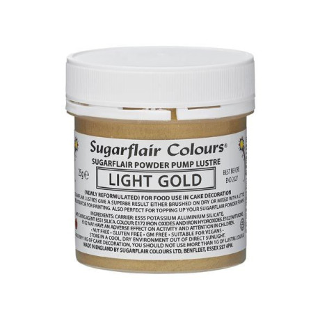 Sugarflair Edible Glitter Light Gold 25 g