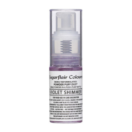 Paillettes alimentaires en spray Sugarflair Violet Shimmer 10 g