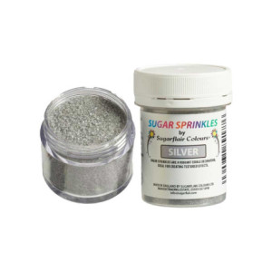 Sugarflair Coloured Sugar Silver 40 g