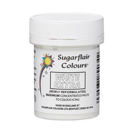 Colorant en pâte Sugarflair Extra White 42 g