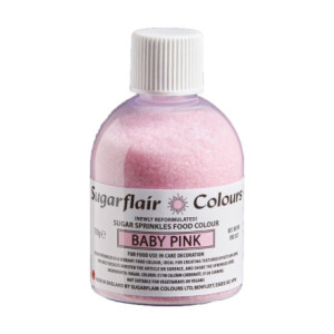 Sprinkles en sucre Sugarflair Baby Pink 100 g