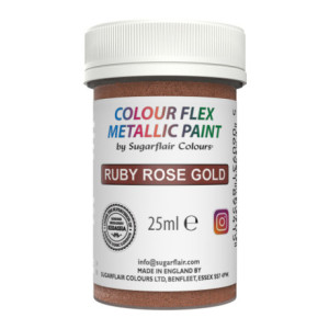 Sugarflair Edible Paint Ruby Rose Gold 25 ml