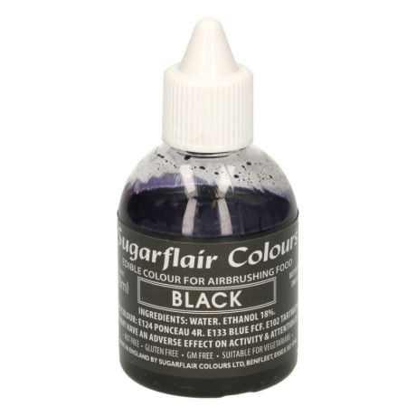 Sugarflair Airbrush Colour Black 60 ml