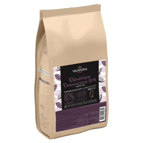 Dark Chocolate Confection Dominican Republic 80% beans 3 kg