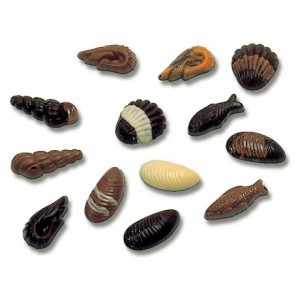 Moule 20 fritures assorties en polycarbonate pour chocolat