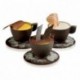 Moule 7 tasses expresso en polycarbonate pour chocolat