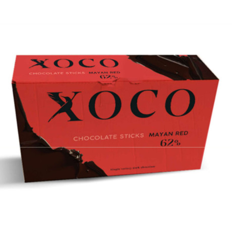 Mayan Red 62% dark couverture chocolate sticks 2.5 kg