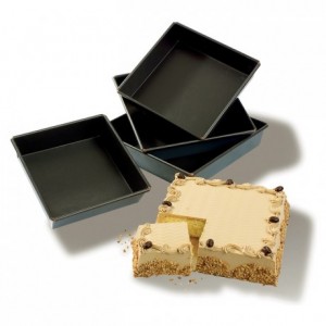 Square cake tin Exopan 180 x 180 x 50 mm