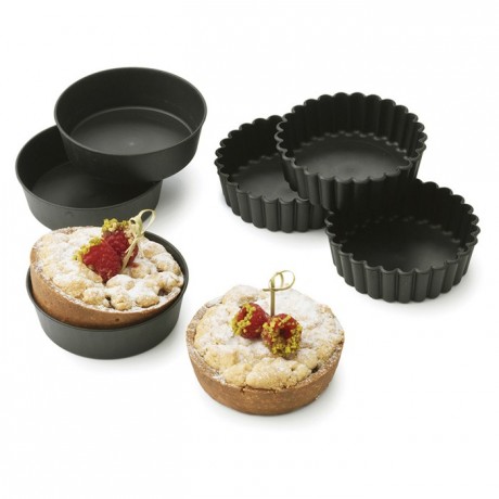 Individual pie mould Exoglass Ø 100 mm H 30 mm (12 pcs)