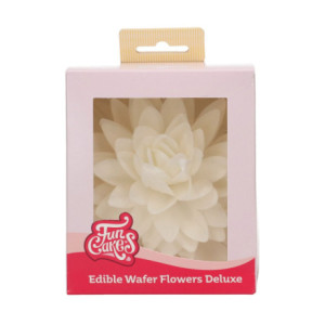 Edible Wafer Flowers FunCakes large white peony 12.5 cm 1 piece