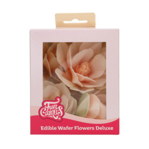 Fleurs comestibles en azyme FunCakes grande magnolia blanche 6 cm 6 pièces
