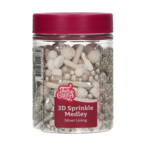 Medley en sucre 3D FunCakes Silver Lining 70 g