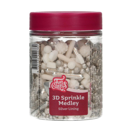 Medley en sucre 3D FunCakes Silver Lining 70 g