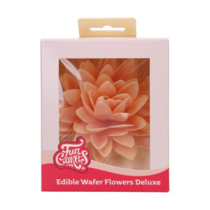Edible Wafer Flowers FunCakes large orange peony 12.5 cm 1 piece