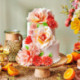 Edible Wafer Flowers FunCakes large orange peony 12.5 cm 1 piece