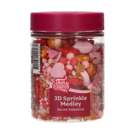 Medley en sucre 3D FunCakes Secret Valentine 70 g