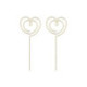 Toppers PartyDeco open hearts gold 2 pieces