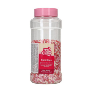 Petits coeurs roses, blancs et rouges en sucre FunCakes 450 g