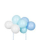 Topper avec ballons PartyDeco bleu 29 cm