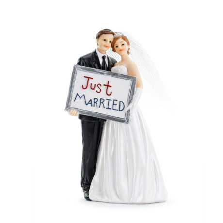 Cake Topper Figurine PartyDeco Just Married 14.5 cm