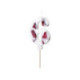Bougie PartyDeco chiffre 6 blanc fleuri