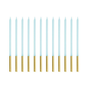 PartyDeco Gold Candles 12.5 cm (Pack of 12)