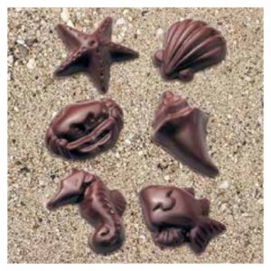 Chocolate mould "Seafood" 6 shapes