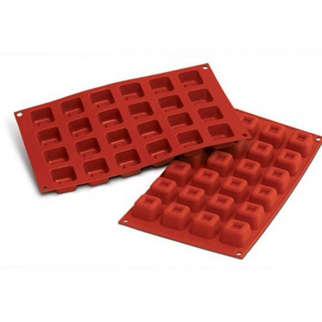 Moule silicone savarins carrés 35 x 35 mm