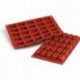 Rectangular savarins silicone mould 43.6 x 26 mm