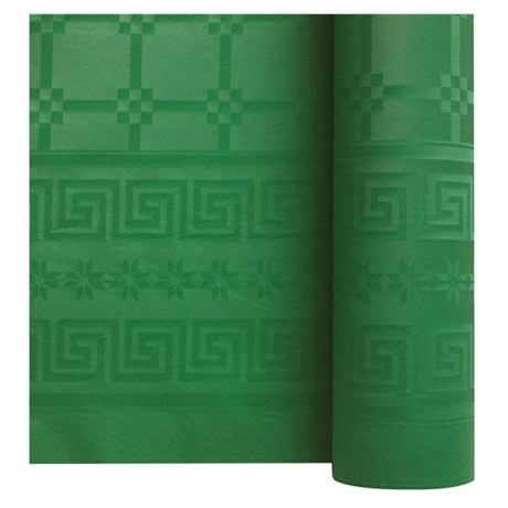 Nappe damassée verte 1,2 x 25 m