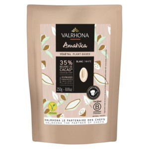 Amatika Blanche 35% couverture blanche vegan fèves 250 g