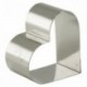 Nonnette coeur en inox 70 x 55 x 30 mm (lot de 4)