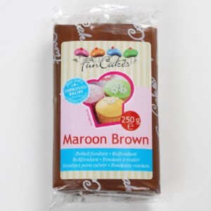 FunCakes Fondant Maroon Brown 250g