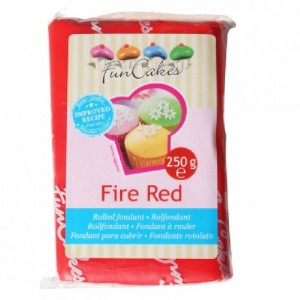 FunCakes Fondant Fire Red 250g