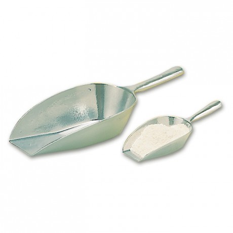 One-piece aluminium scoop L 185 mm