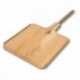 Peel with raised and handle in beechwood 600 x 580 mm