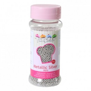 FunCakes Sugarpearls 2 mm Metallic Silver 80g