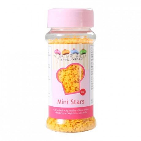 FunCakes Mini Stars Yellow 60g