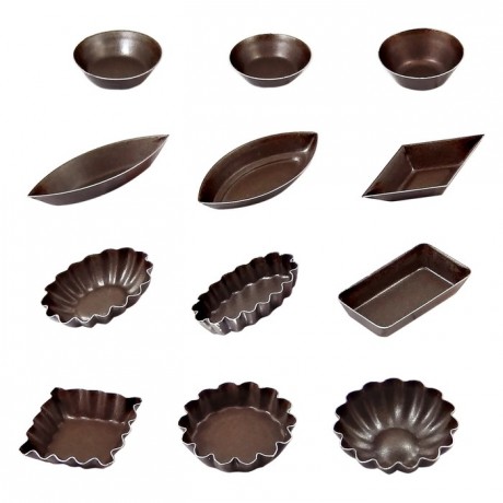 Petits fours dômes à côtes anti-adhérent Ø45 mm (lot de 12)