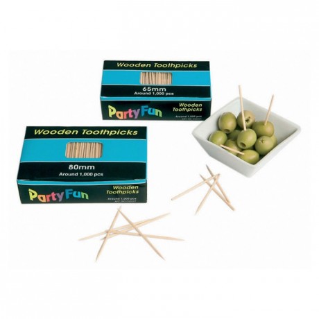 Pique cocktail 2 pointes L 80 mm (lot de 1000)