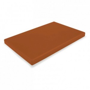 Chopping board PEHD 500 brown 530 x 325 x 20 mm