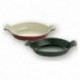 Oval dish cast iron red L 255 mm