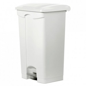 Trash bin with pedal-operated lid 90 L