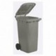 Poubelle roulante 120 L gris