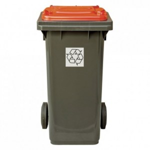 Recycling red bin 120 L